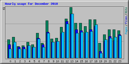 Hourly usage for December 2010